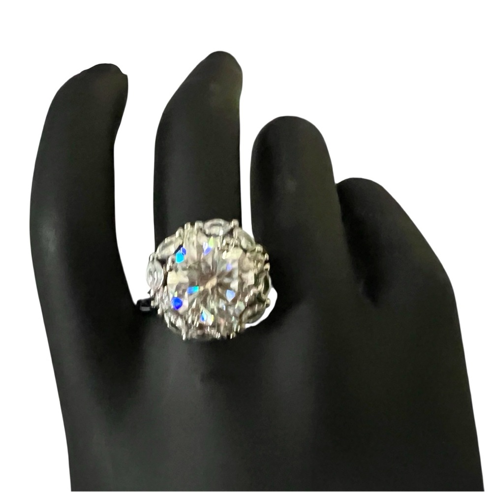 Moissanite 5.0 CT Silver Ring✨